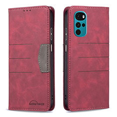 Funda de Cuero Cartera con Soporte Carcasa B06F para Motorola Moto G22 Rojo