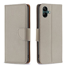 Funda de Cuero Cartera con Soporte Carcasa B06F para Samsung Galaxy A04E Gris