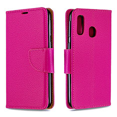 Funda de Cuero Cartera con Soporte Carcasa B06F para Samsung Galaxy A40 Rosa Roja