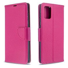 Funda de Cuero Cartera con Soporte Carcasa B06F para Samsung Galaxy A71 4G A715 Rosa Roja