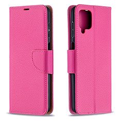 Funda de Cuero Cartera con Soporte Carcasa B06F para Samsung Galaxy F12 Rosa Roja