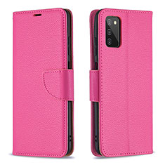 Funda de Cuero Cartera con Soporte Carcasa B06F para Samsung Galaxy M02s Rosa Roja