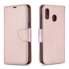 Funda de Cuero Cartera con Soporte Carcasa B06F para Samsung Galaxy M10S Oro Rosa