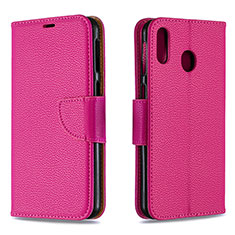 Funda de Cuero Cartera con Soporte Carcasa B06F para Samsung Galaxy M20 Rosa Roja