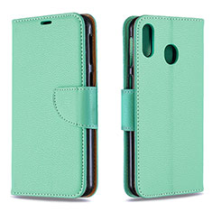 Funda de Cuero Cartera con Soporte Carcasa B06F para Samsung Galaxy M20 Verde