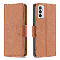 Funda de Cuero Cartera con Soporte Carcasa B06F para Samsung Galaxy M23 5G Marron