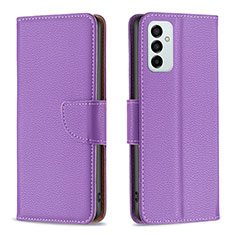 Funda de Cuero Cartera con Soporte Carcasa B06F para Samsung Galaxy M23 5G Morado