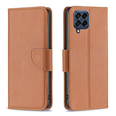 Funda de Cuero Cartera con Soporte Carcasa B06F para Samsung Galaxy M53 5G Marron