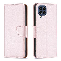 Funda de Cuero Cartera con Soporte Carcasa B06F para Samsung Galaxy M53 5G Oro Rosa