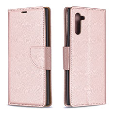 Funda de Cuero Cartera con Soporte Carcasa B06F para Samsung Galaxy Note 10 5G Oro Rosa