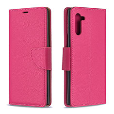 Funda de Cuero Cartera con Soporte Carcasa B06F para Samsung Galaxy Note 10 5G Rosa Roja
