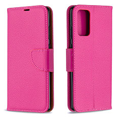 Funda de Cuero Cartera con Soporte Carcasa B06F para Samsung Galaxy Note 20 5G Rosa Roja