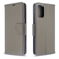 Funda de Cuero Cartera con Soporte Carcasa B06F para Samsung Galaxy S20 5G Gris