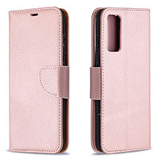 Funda de Cuero Cartera con Soporte Carcasa B06F para Samsung Galaxy S20 FE (2022) 5G Oro Rosa