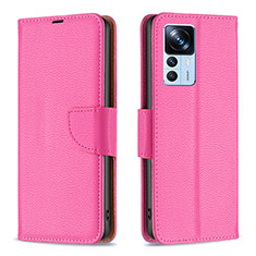 Funda de Cuero Cartera con Soporte Carcasa B06F para Xiaomi Mi 12T 5G Rosa Roja