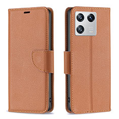 Funda de Cuero Cartera con Soporte Carcasa B06F para Xiaomi Mi 13 5G Marron