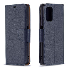 Funda de Cuero Cartera con Soporte Carcasa B06F para Xiaomi Poco M3 Azul