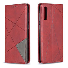 Funda de Cuero Cartera con Soporte Carcasa B07F para Samsung Galaxy A50S Rojo