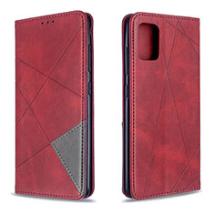 Funda de Cuero Cartera con Soporte Carcasa B07F para Samsung Galaxy A51 5G Rojo