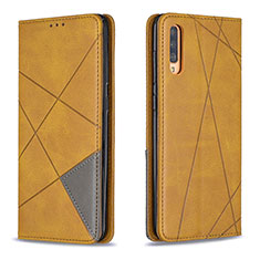 Funda de Cuero Cartera con Soporte Carcasa B07F para Samsung Galaxy A70 Marron Claro