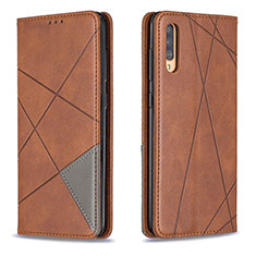 Funda de Cuero Cartera con Soporte Carcasa B07F para Samsung Galaxy A70S Marron