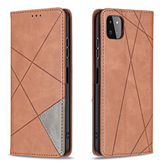 Funda de Cuero Cartera con Soporte Carcasa B07F para Samsung Galaxy F42 5G Marron