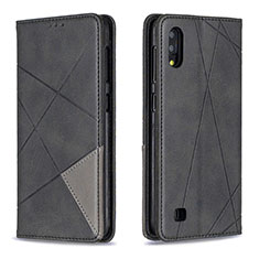 Funda de Cuero Cartera con Soporte Carcasa B07F para Samsung Galaxy M10 Negro