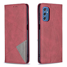 Funda de Cuero Cartera con Soporte Carcasa B07F para Samsung Galaxy M52 5G Rojo