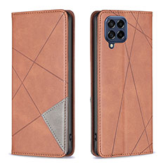 Funda de Cuero Cartera con Soporte Carcasa B07F para Samsung Galaxy M53 5G Marron