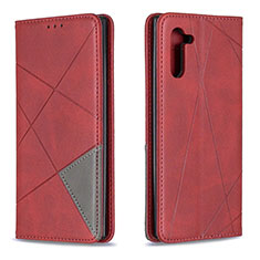 Funda de Cuero Cartera con Soporte Carcasa B07F para Samsung Galaxy Note 10 5G Rojo