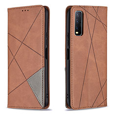 Funda de Cuero Cartera con Soporte Carcasa B07F para Vivo Y11s Marron