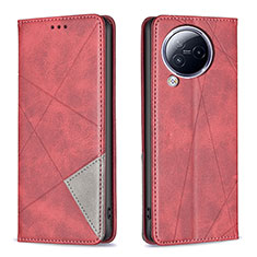 Funda de Cuero Cartera con Soporte Carcasa B07F para Xiaomi Civi 3 5G Rojo
