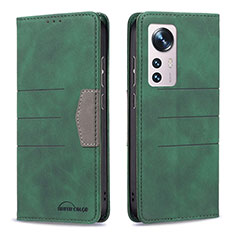 Funda de Cuero Cartera con Soporte Carcasa B07F para Xiaomi Mi 12S Pro 5G Verde