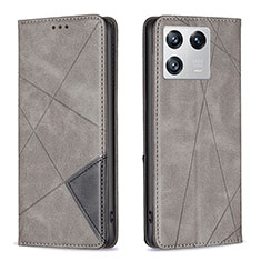 Funda de Cuero Cartera con Soporte Carcasa B07F para Xiaomi Mi 13 Pro 5G Gris