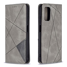 Funda de Cuero Cartera con Soporte Carcasa B07F para Xiaomi Poco M3 Gris