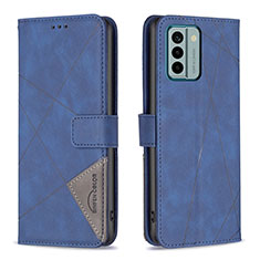 Funda de Cuero Cartera con Soporte Carcasa B08F para Nokia G22 Azul
