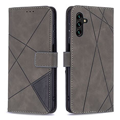 Funda de Cuero Cartera con Soporte Carcasa B08F para Samsung Galaxy A04s Gris