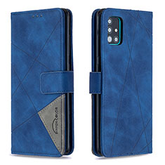 Funda de Cuero Cartera con Soporte Carcasa B08F para Samsung Galaxy A51 4G Azul