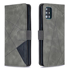 Funda de Cuero Cartera con Soporte Carcasa B08F para Samsung Galaxy A51 5G Gris