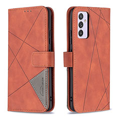 Funda de Cuero Cartera con Soporte Carcasa B08F para Samsung Galaxy Quantum2 5G Naranja