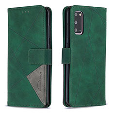 Funda de Cuero Cartera con Soporte Carcasa B08F para Samsung Galaxy S20 5G Verde