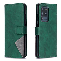 Funda de Cuero Cartera con Soporte Carcasa B08F para Samsung Galaxy S20 Ultra 5G Verde