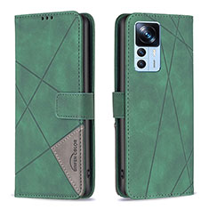 Funda de Cuero Cartera con Soporte Carcasa B08F para Xiaomi Mi 12T Pro 5G Verde