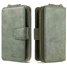 Funda de Cuero Cartera con Soporte Carcasa B10F para Samsung Galaxy S20 Plus Verde