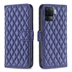 Funda de Cuero Cartera con Soporte Carcasa B11F para Oppo A94 4G Azul