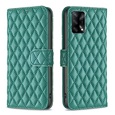 Funda de Cuero Cartera con Soporte Carcasa B11F para Oppo A95 4G Verde