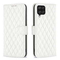Funda de Cuero Cartera con Soporte Carcasa B11F para Samsung Galaxy A12 5G Blanco