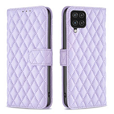 Funda de Cuero Cartera con Soporte Carcasa B11F para Samsung Galaxy M12 Morado