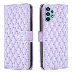 Funda de Cuero Cartera con Soporte Carcasa B11F para Samsung Galaxy M32 5G Morado