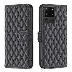 Funda de Cuero Cartera con Soporte Carcasa B11F para Samsung Galaxy S20 Ultra 5G Negro